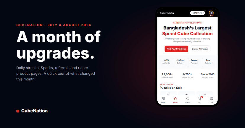 A month of upgrades at CubeNation