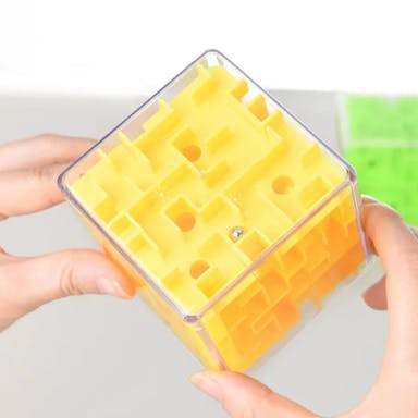 Maze Cube 60mm - Yellow