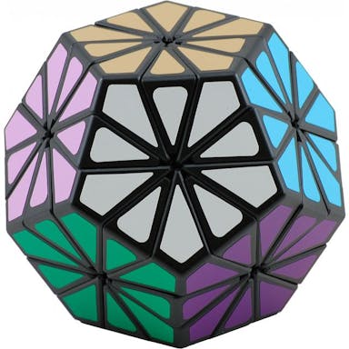 Meffert's 12 color Pyraminx Crystal V2 - Black