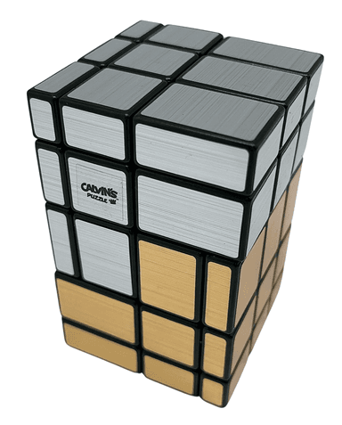 3x3x5 Siamese Mirror Short Cube(84mm) - Golden+Silver Stickers