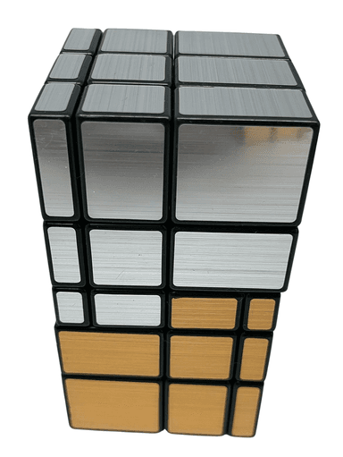 3x3x5 Siamese Mirror Tall Cube(100mm) - Golden+Silver Stickers