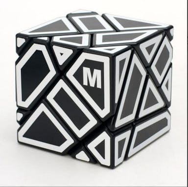 Ninja 3x3 Ghost Cube with M stickers - Black