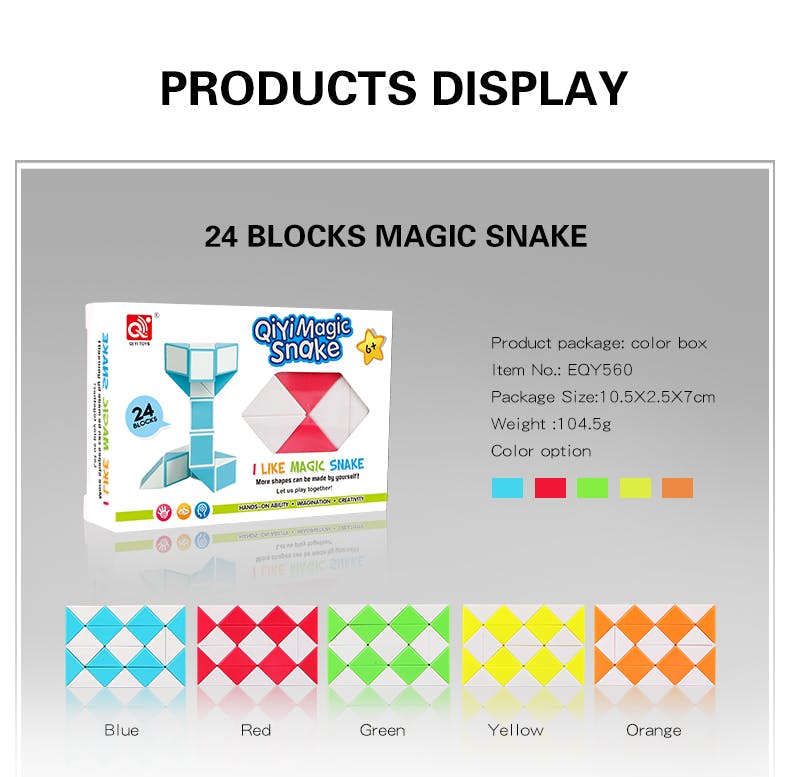 QiYi 24 blocks Magic Snake - blue+white