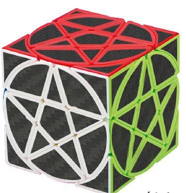 Pentacle Cube with carbon-fibre stickers
