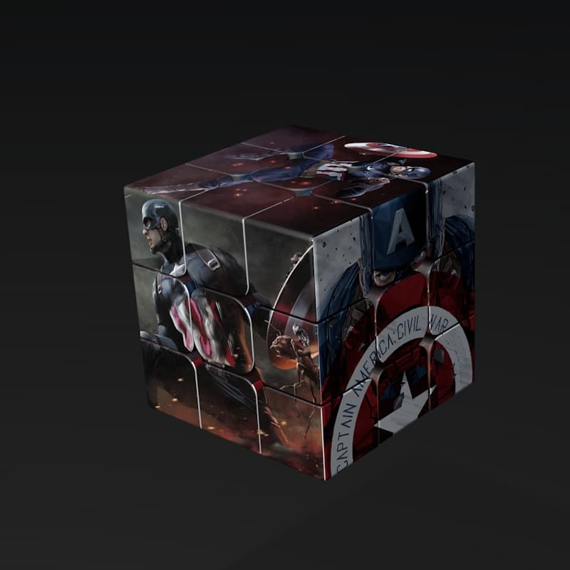 Custom Printed Cube - Captain America A