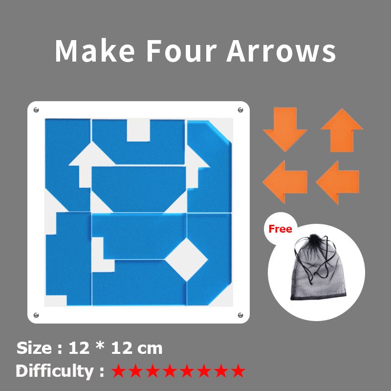 Make 4 Arrows Puzzle - Blue