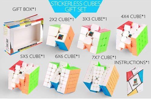 MoFangJiaoShi Gift Packing with 6 cubes - Black
