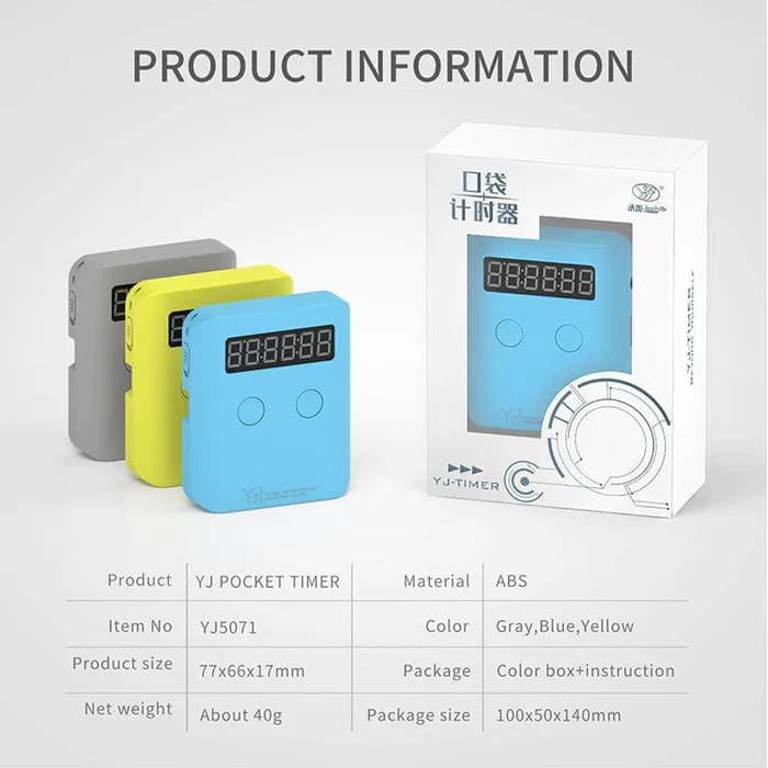 YJ Pocket Timer - Blue