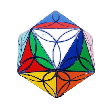 Aj 20 Colors Clover Icosahedron - Trans.Blue