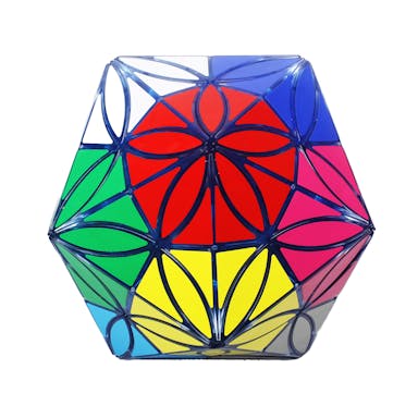 Aj 12 Colors Clover Icosahedron - Trans.Blue
