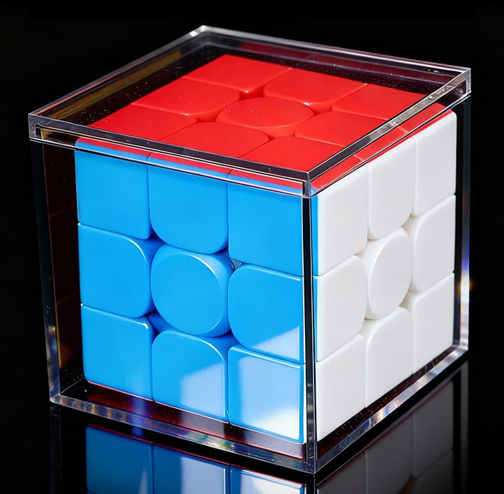 PET Cube Storage Display Box - Transparent