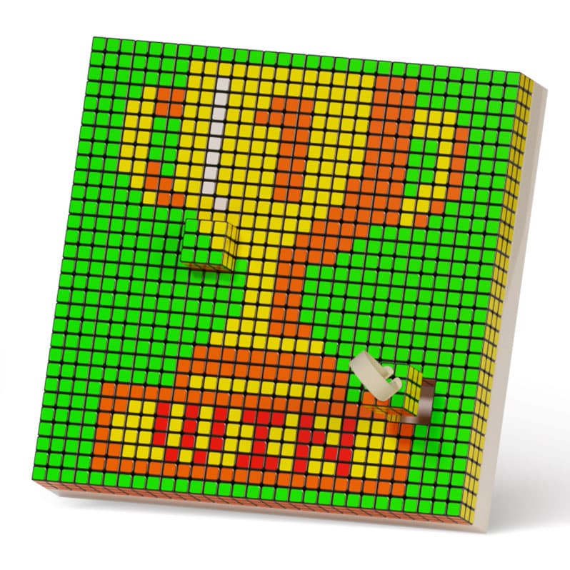 QiYi 10x10 100pcs Mosaic Cube - Black
